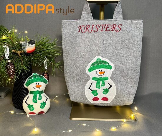 Dāvanu maisiņi " Sniegavīrs" ar personalizētu vārdu. 