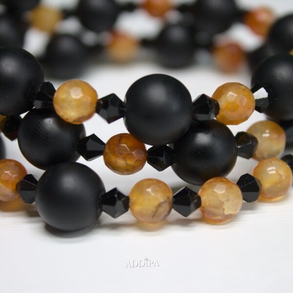 Agate and Onyx jewelry set - Feeling of happiness.