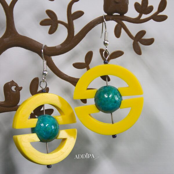 Earrings "Earth Surrounded by the Sun"