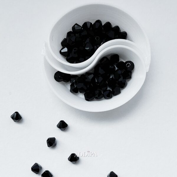 Preciosa kristāli 4 mm bicone melna