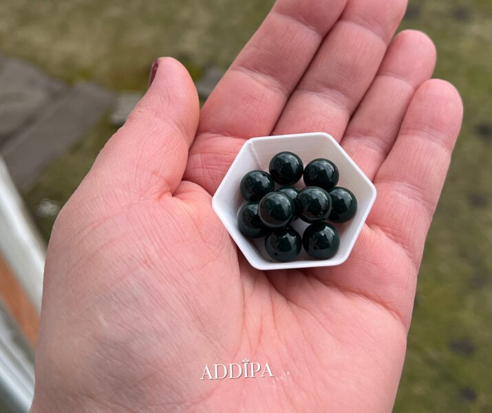 Preciosa apaļas perlamutras pērles (malahīta zaļš) 10 mm