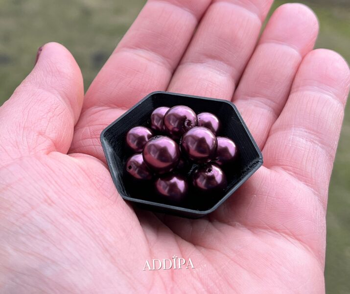 Preciosa apaļas perlamutras pērles (gaiši bordo) 10 mm