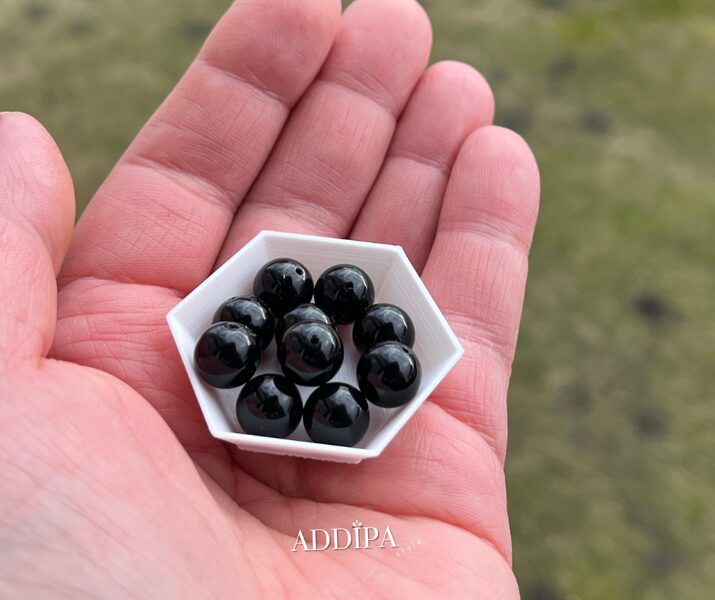 Preciosa apaļas perlamutras pērles (maģiski melns) 10 mm